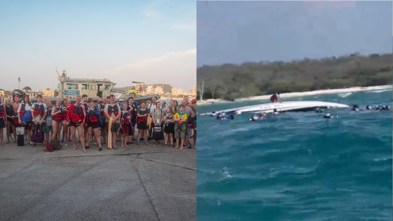 La embarcación naufragó debido a las fuertes mareas, generando pánico entre los ocupantes.