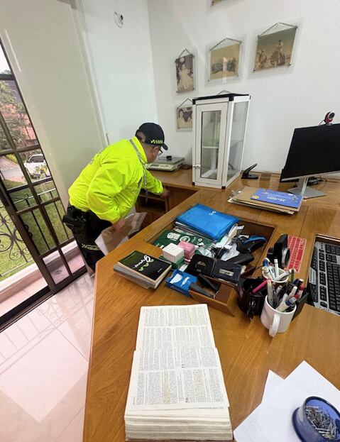 Uno de los allanamientos de la Policía Nacional.