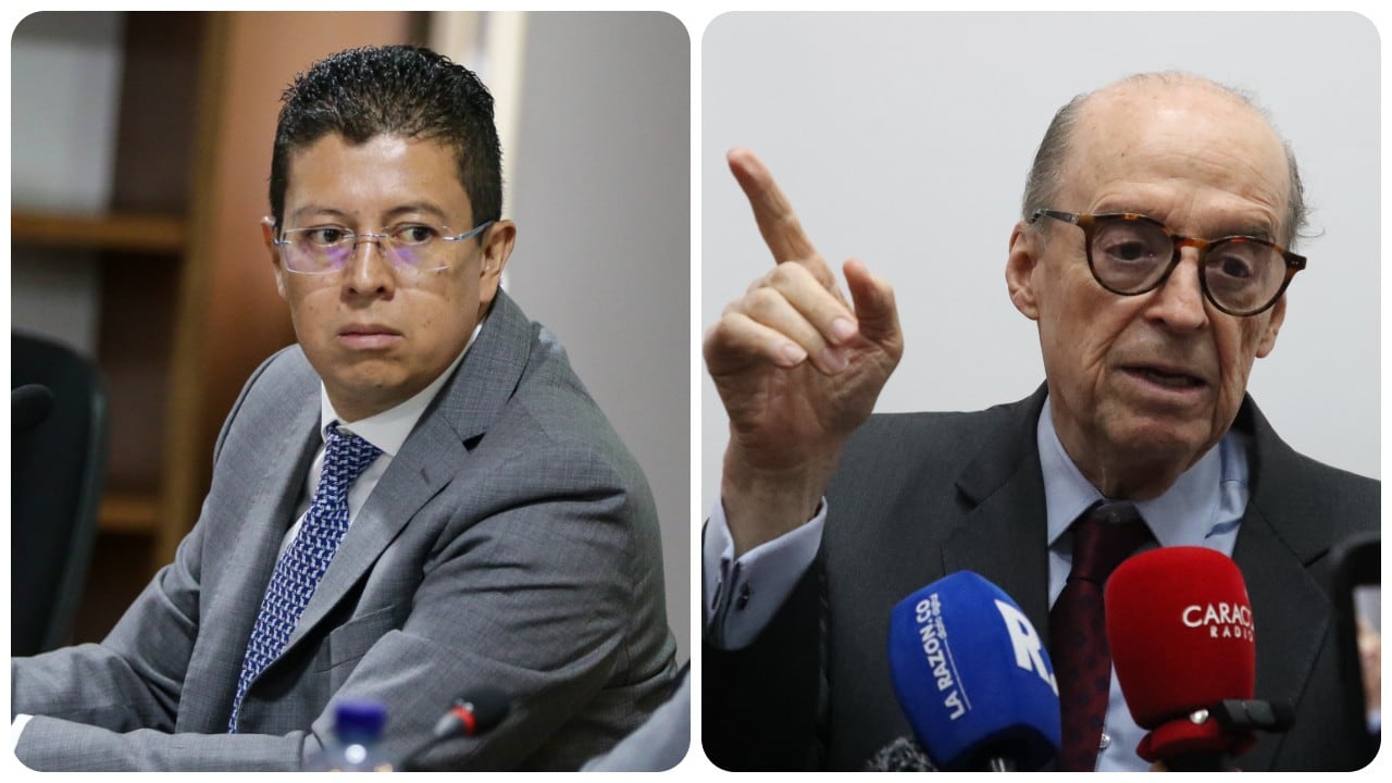 Yefferson Dueñas, viceministro de Justicia, y el excanciller Álvaro Leyva.