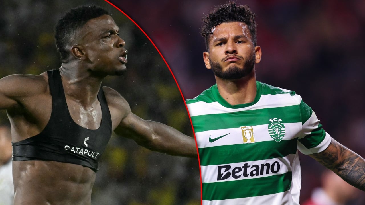 Jhon Córdoba y Luis Suárez.