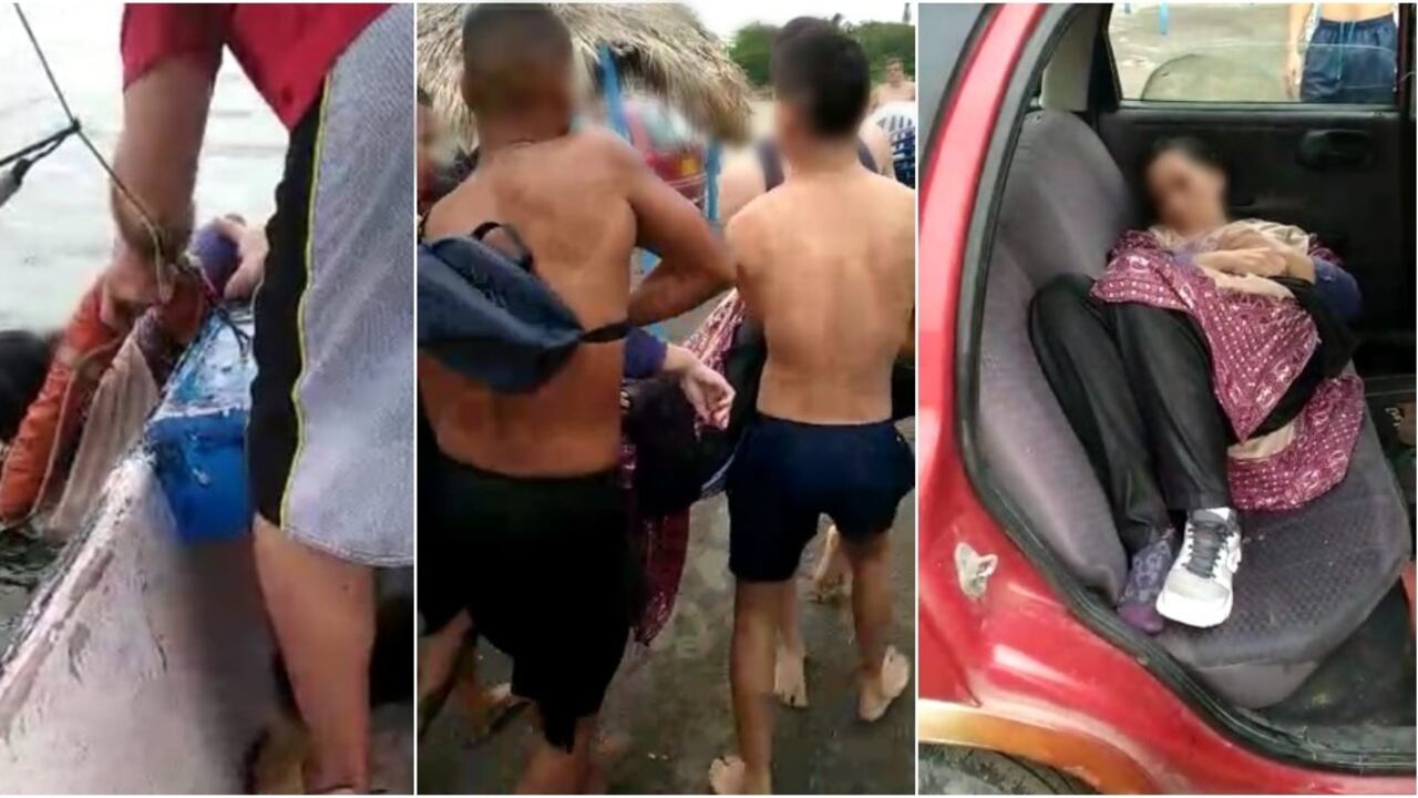 Impactante rescate de una mujer a dos kilómetros de las playas de Puerto Colombia, Atlántico
