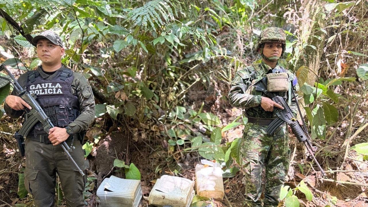 Depósito de armas hallado en Remedios, Antioquia.