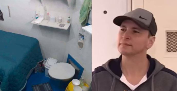 La celda de Jhonier Leal en La Picota