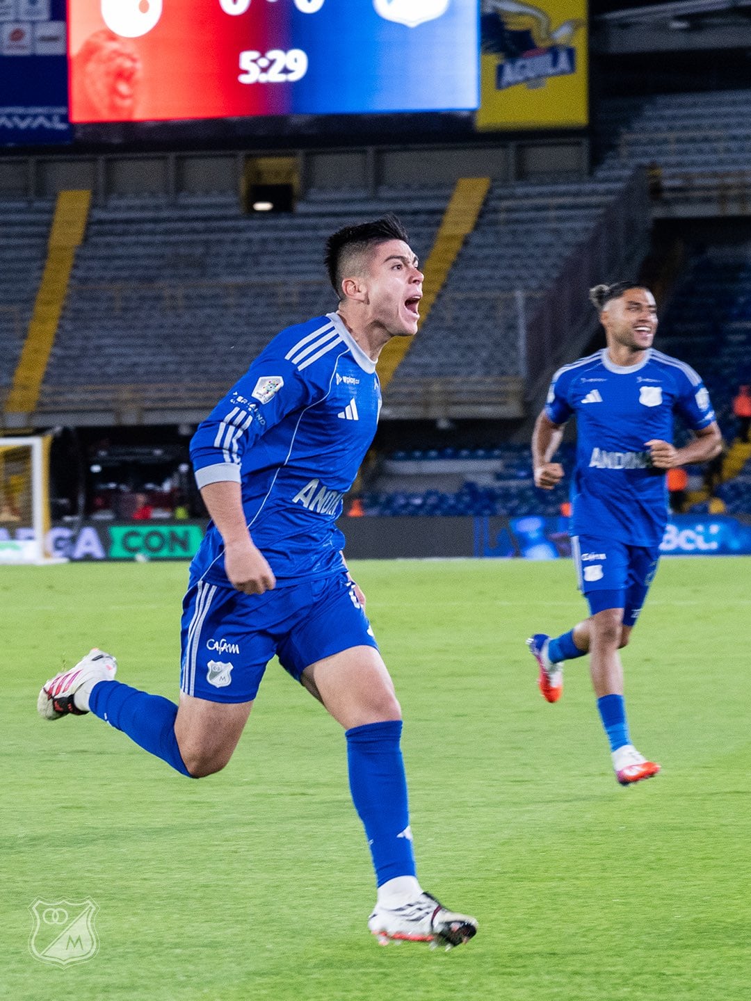 Daniel Ruiz celebra el gol ante Santa Fe