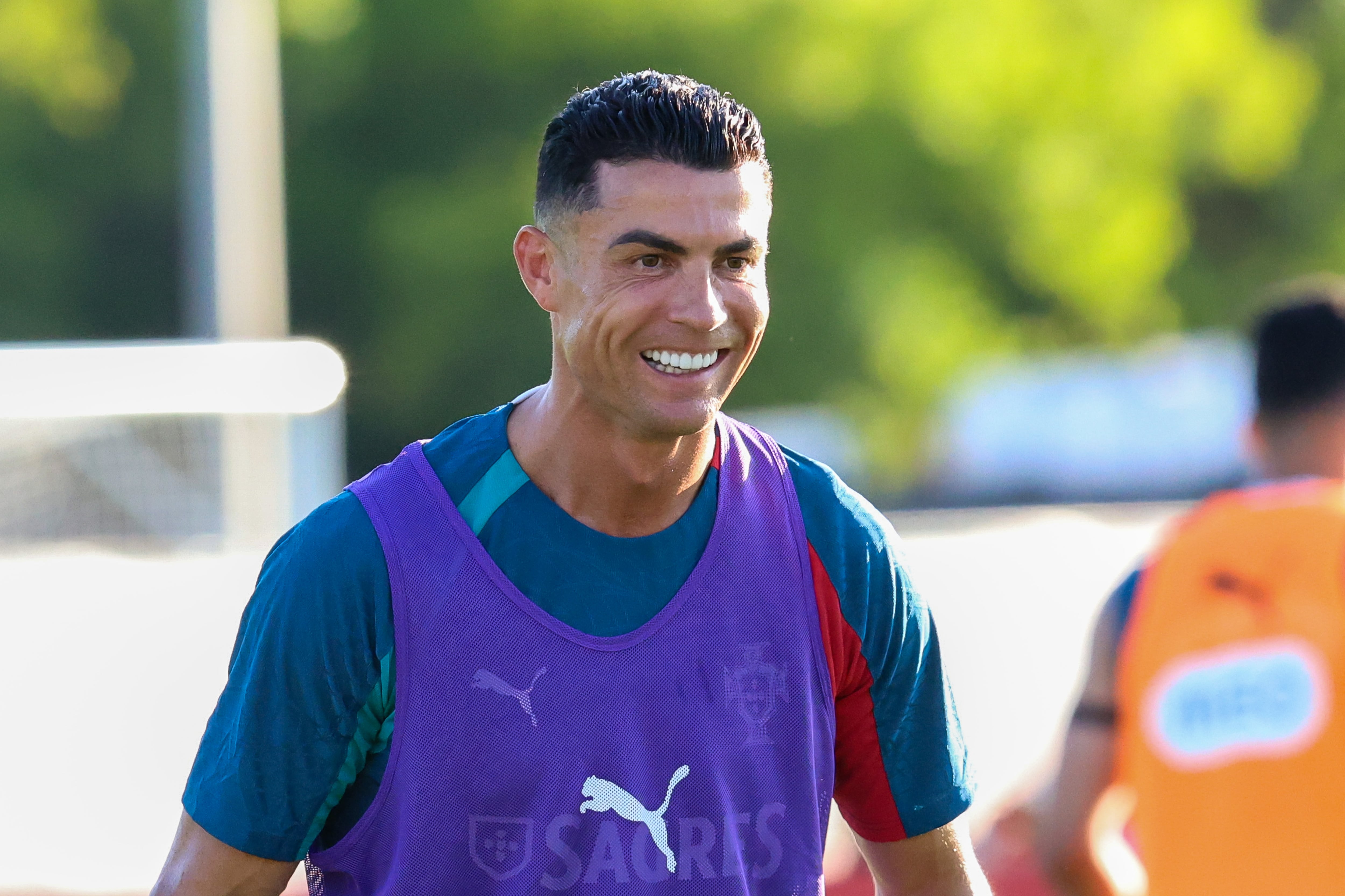 PALM BEACH GARDENS, FL - JUNE 13: Cristiano Ronaldo #7 of Portugal is seen at a FIFA World Cup 26 Portugal team open training session at the Gardens North County District Park, Palm Beach Gardens, Florida.(Photo:Chris Arjoon)