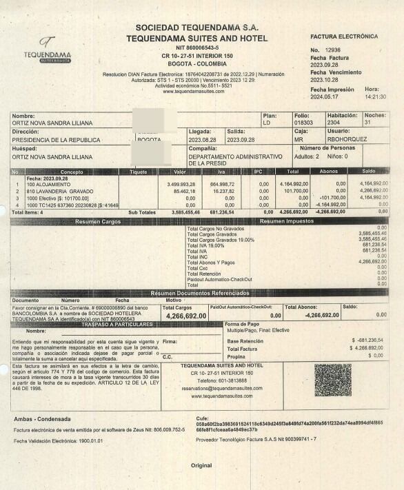 Las pruebas contra Sandra Ortiz.