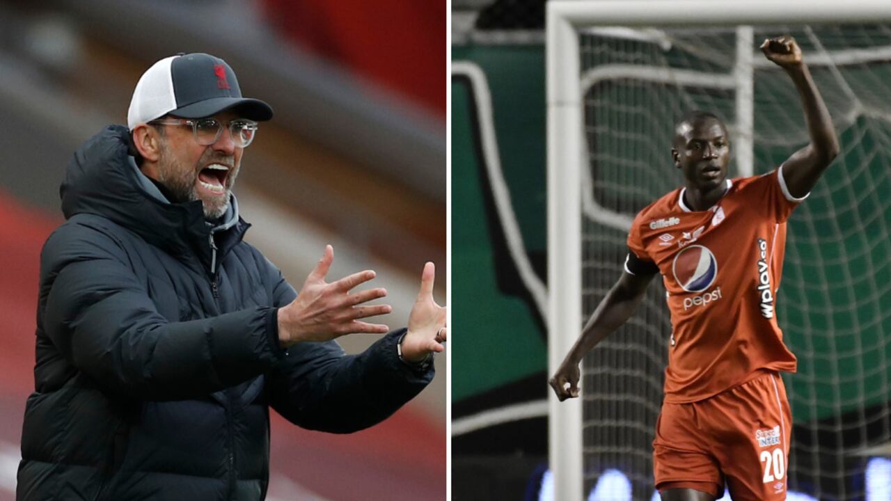 Jurgen Klopp, Adrián Ramos. Foto: AP/Phil Noble/Prensa Dimayor
