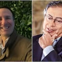 Periodista Felipe Arias y el presidente Gustavo Petro.