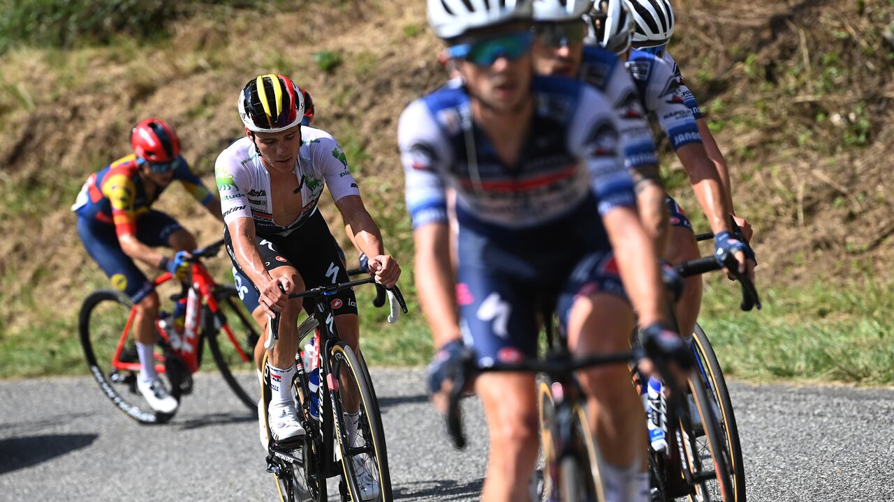 Remco Evenepoel sufrió en el ascenso al Col de Tourmalet.