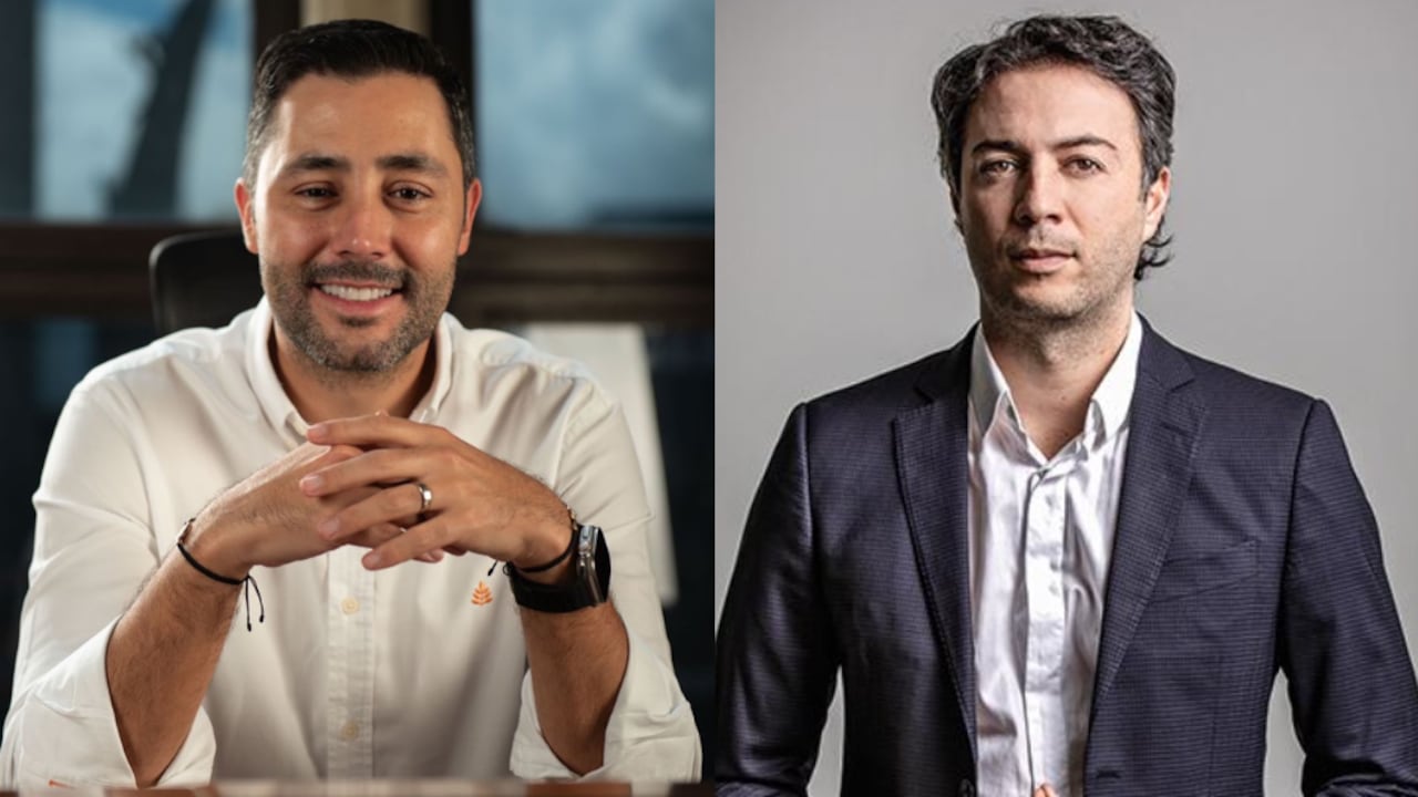 Sebastián López, presidente del Concejo de Medellín; y Daniel Quintero, precandidato presidencial.