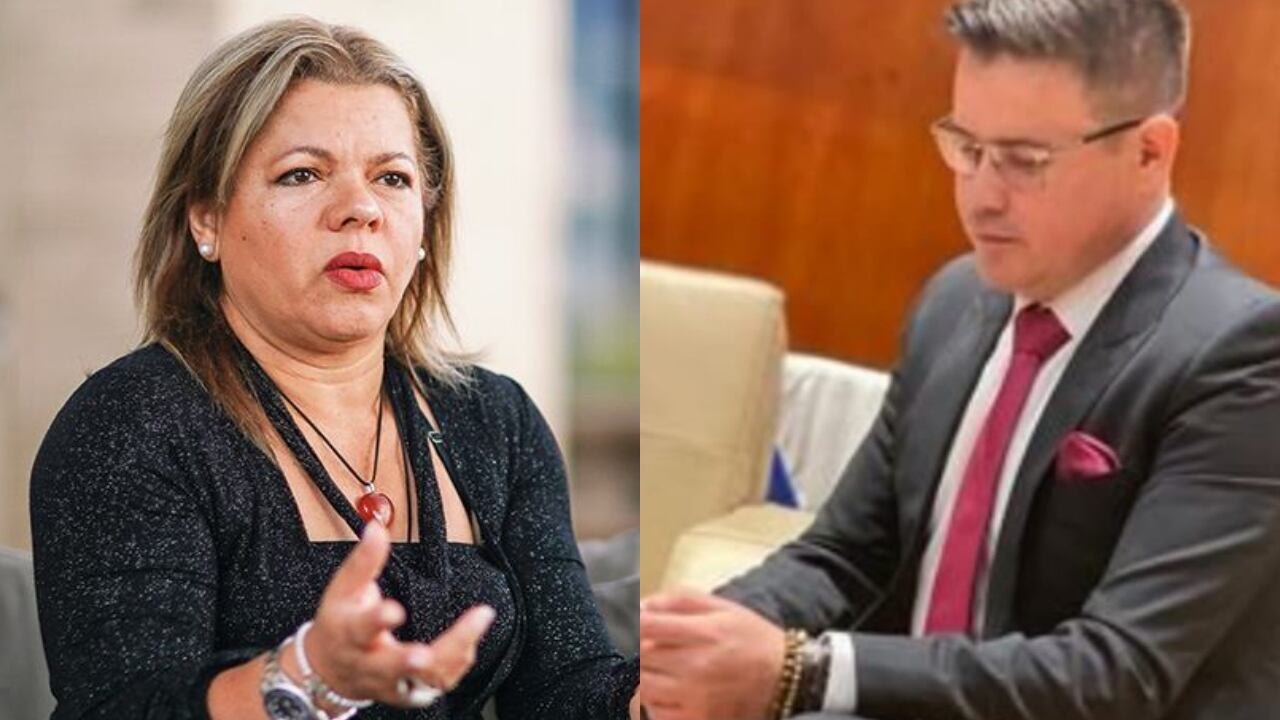 Mary Luz Herrán, exesposa de Petro, y Dumar David Guevara Turriago, viceministro encargado de la Igualdad.