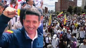 Diego Molano es el único precandidato a la Alcaldía de Bogotá que salió a marchar en contra del Gobierno Petro.
