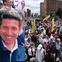 Diego Molano es el único precandidato a la Alcaldía de Bogotá que salió a marchar en contra del Gobierno Petro.