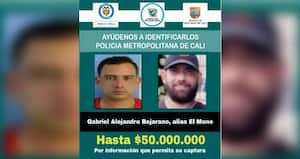 Cartel de implicado en la masacre de Llano Verde