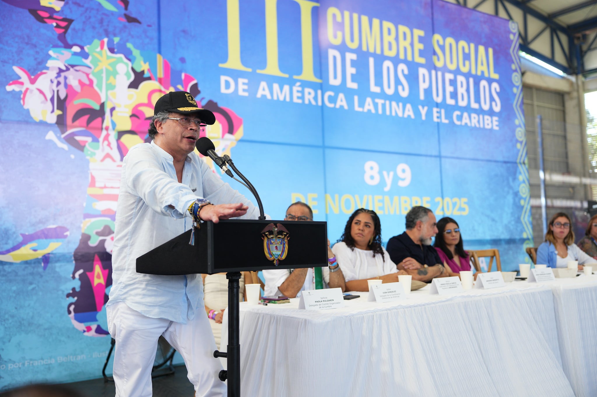 El presidente, Gustavo Petro, el 8 de noviembre de 2025 en Santa Marta (Colombia)