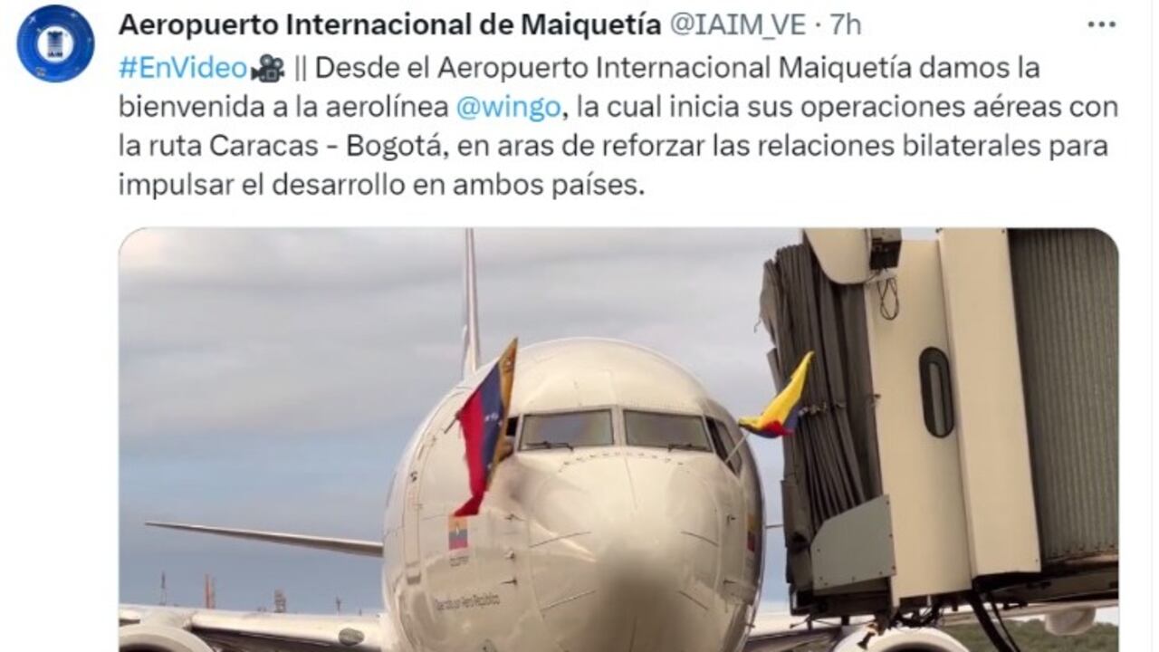 Es oficial: Aerolínea Wingo retomó operaciones a Venezuela