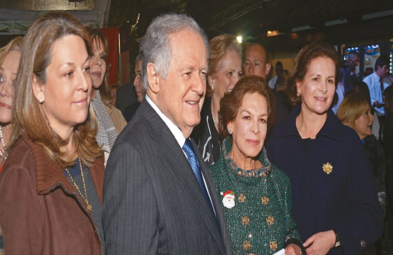 Sonia Sarmiento, Luis Carlos Sarmiento Angulo, Fanny de Sarmiento y Luz Ángela Sarmiento. 