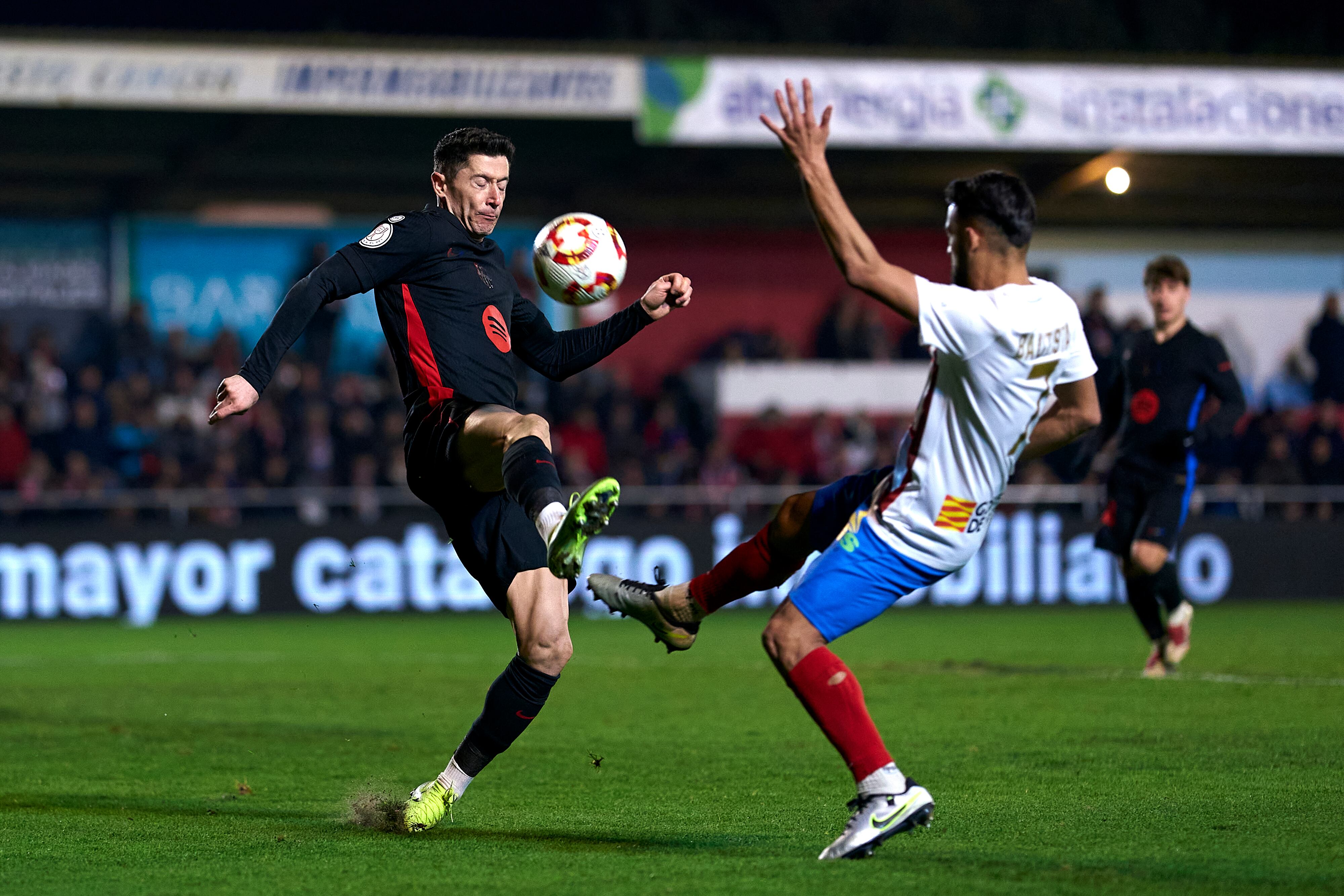 Robert Lewandowski, de Barcelona, en el duelo de Copa del Rey