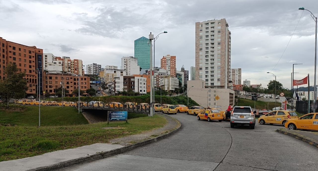 Los taxistas de Manizales se unieron al paro nacional