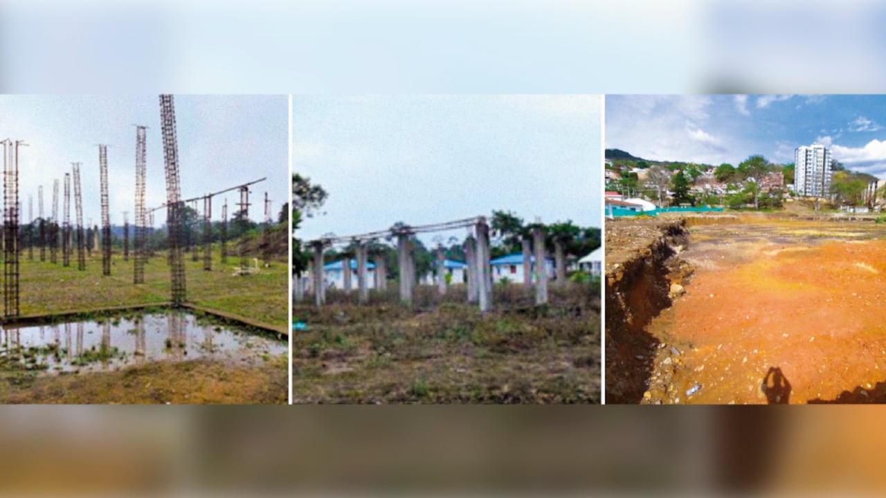 En algunas zonas solo quedan unas estructuras abandonadas de proyectos inconclusos o lotes vacíos.