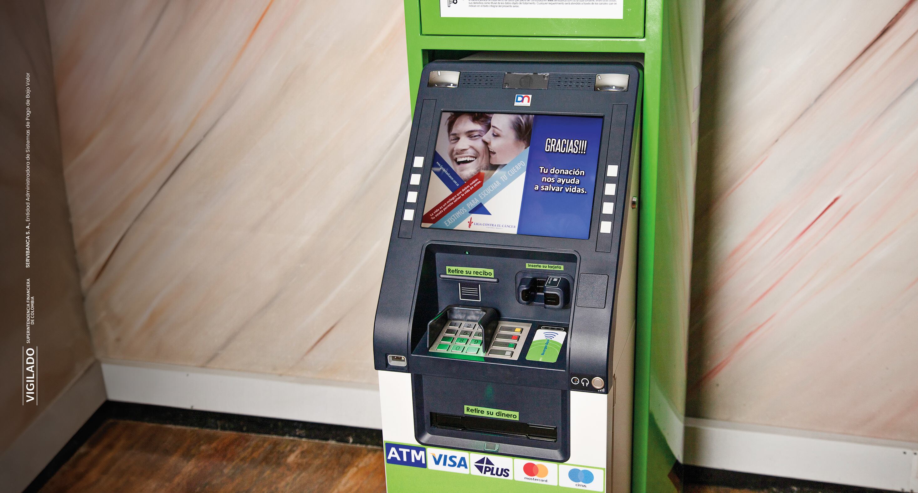 A través de alguno de los 2.749 cajeros automáticos es posible apoyar la labor de la Liga contra el Cáncer.