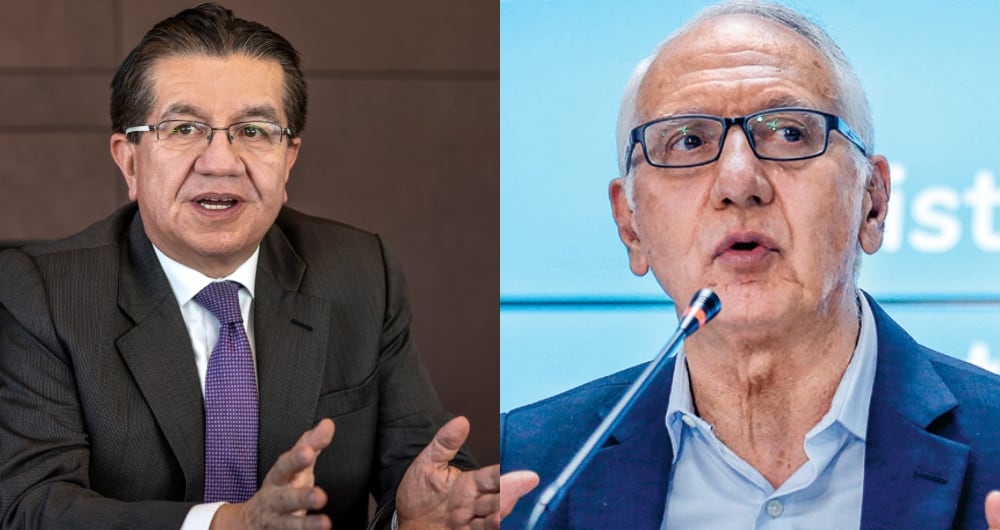 De izquierda a derecha: el exministro Fernando Ruiz y el ministro Guillermo Jaramillo.