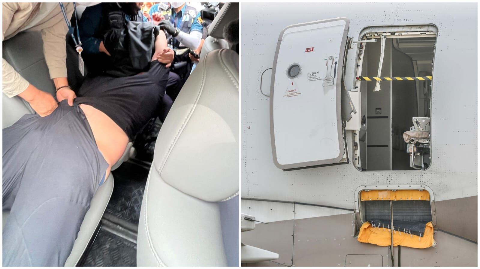 El individuo que abrió la puerta del avión fue detenido y no dijo cuáles eran las razones de su actuar.