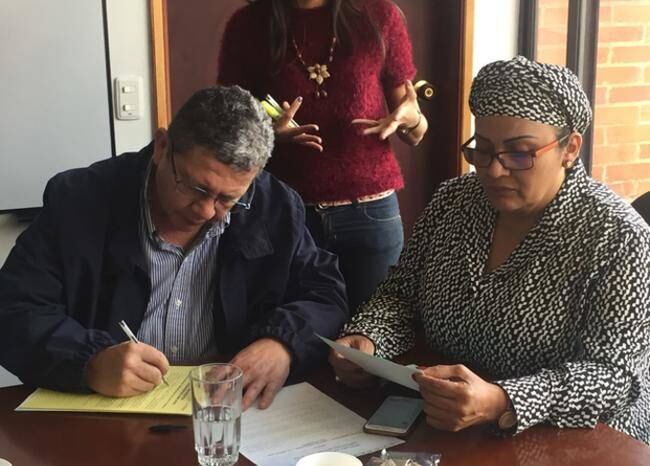 Pablo Catatumbo y Victoria Sandino