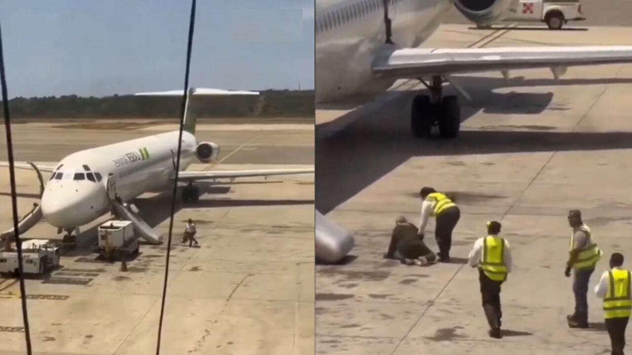 Evacuación de avión en Venezuela