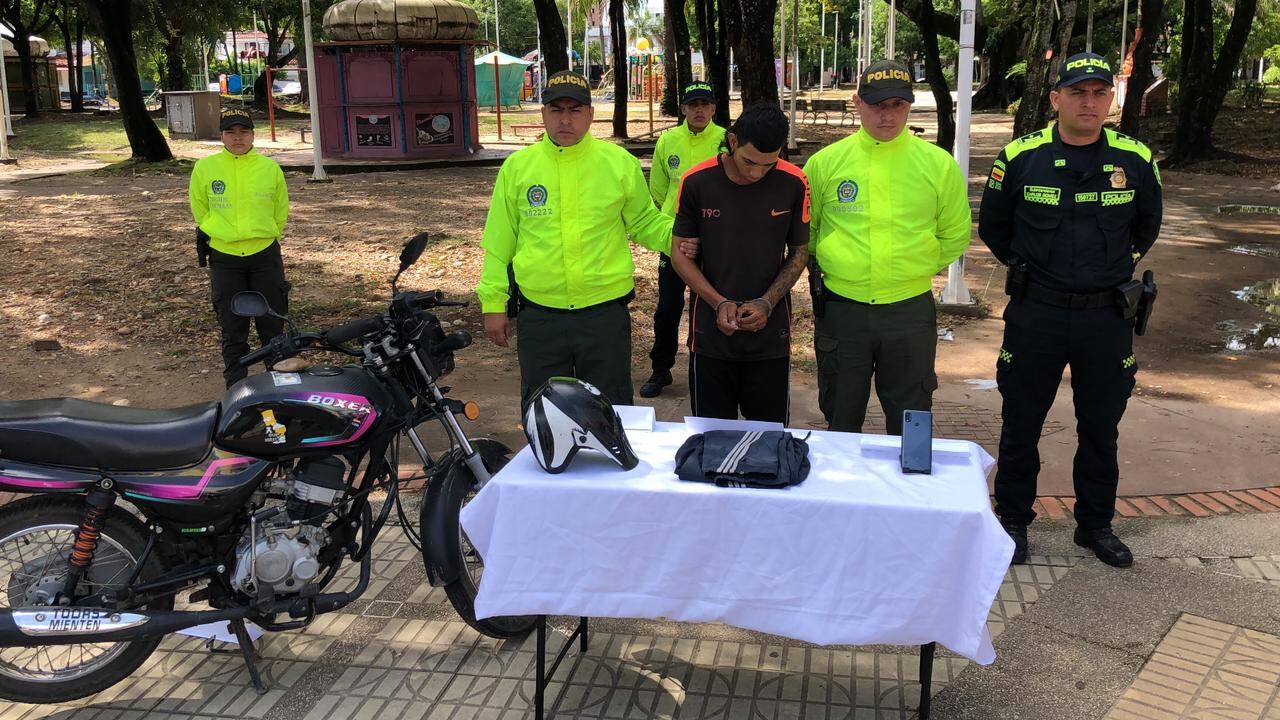 Ladrón capturado en Barrancabermeja.