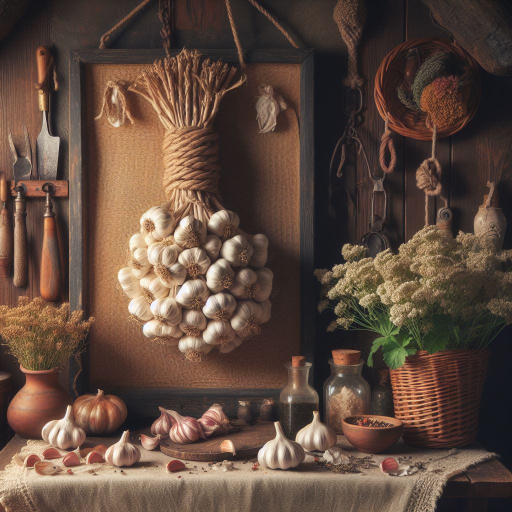 Decoración con ajo.