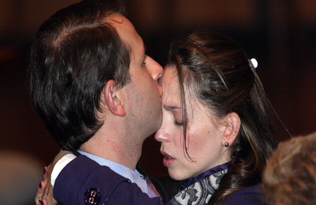 El exministro de Agricultura, Andrés Felipe Arias y su esposa, Catalina Serrano.