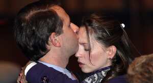 El exministro de Agricultura, Andrés Felipe Arias y su esposa, Catalina Serrano.