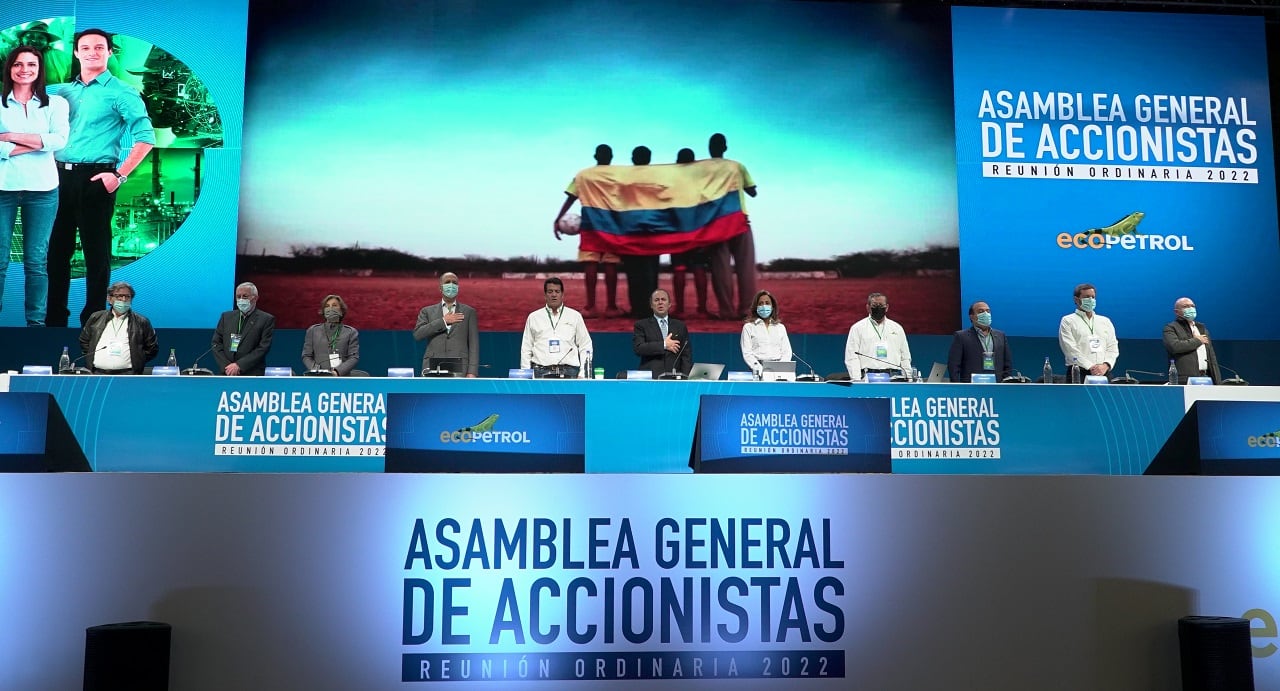 La asamblea aprobó un dividendo ordinario de 243 pesos por acción, y un dividendo extraordinario de 37 pesos por acción, para un total de 280 pesos por acción. Foto: Ecopetrol