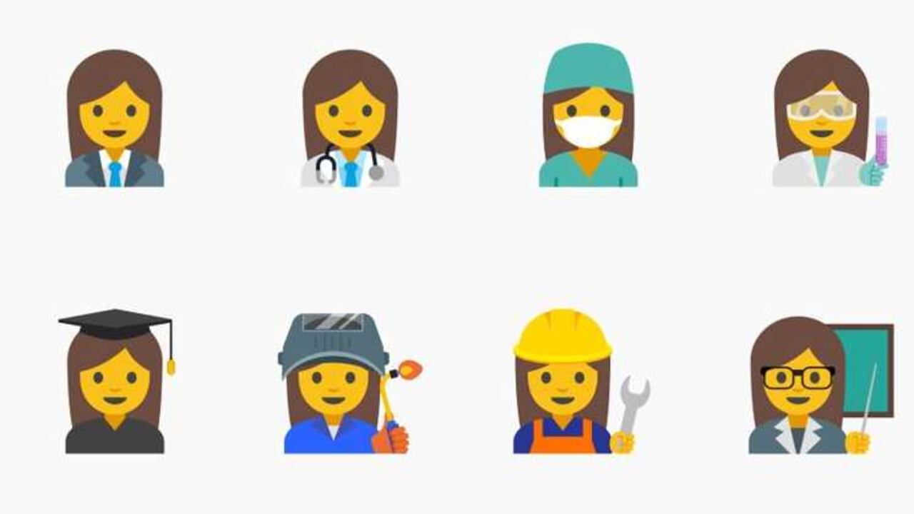 Entre los emojis propuestos, se encuentra una mujer ejecutiva, una doctora, una científica, una recién graduada, una ingeniera, una profesora y una estrella del rock.