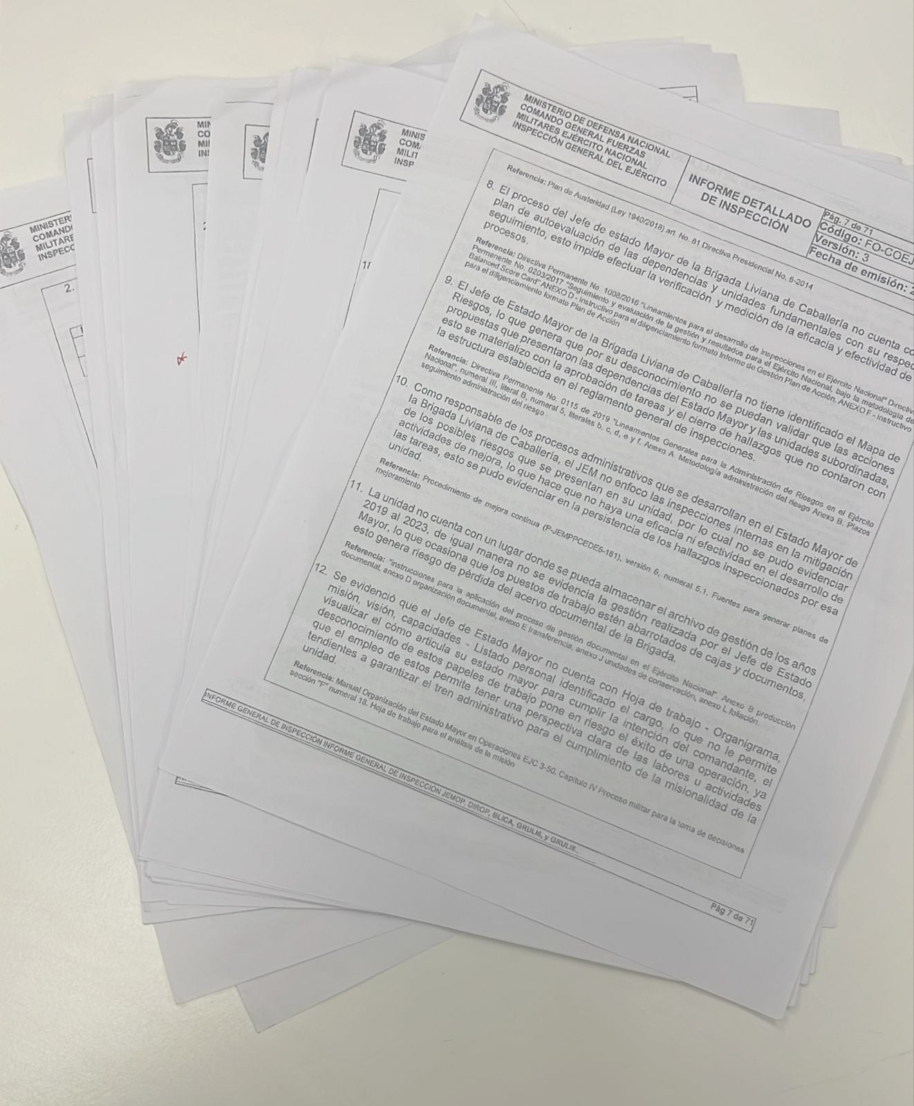 El informe de más de 70 páginas sobre el despelote administrativo, operación y en talento humano en importante unidad del Ejército.