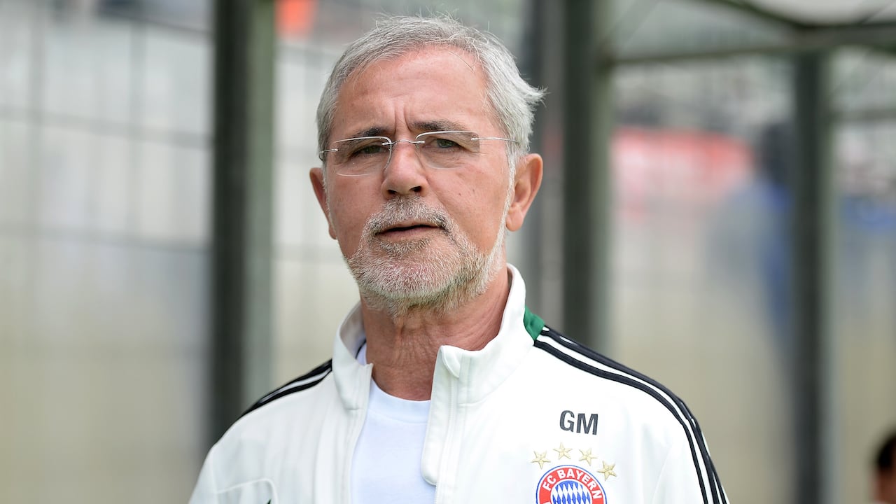 MUNICH, GERMANY - JUNE 01: Assistant coach Gerd Mueller of Muenchen looks on prior to the second relegation leg between Bayern Muenchen II and Fortuna Koeln at Stadion An Der Gruenwalder Strasse on June 1, 2014 in Munich, Germany. (Photo by Micha Will/Bongarts/Getty Images)