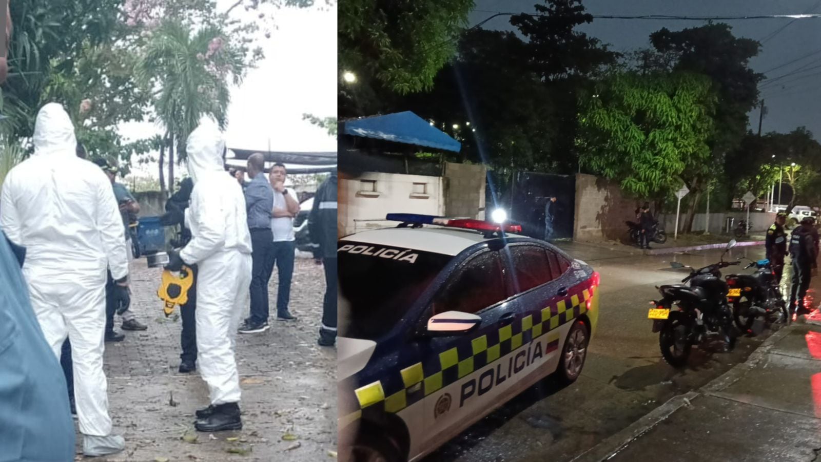 En este lugar se registró el atentado con una granada.