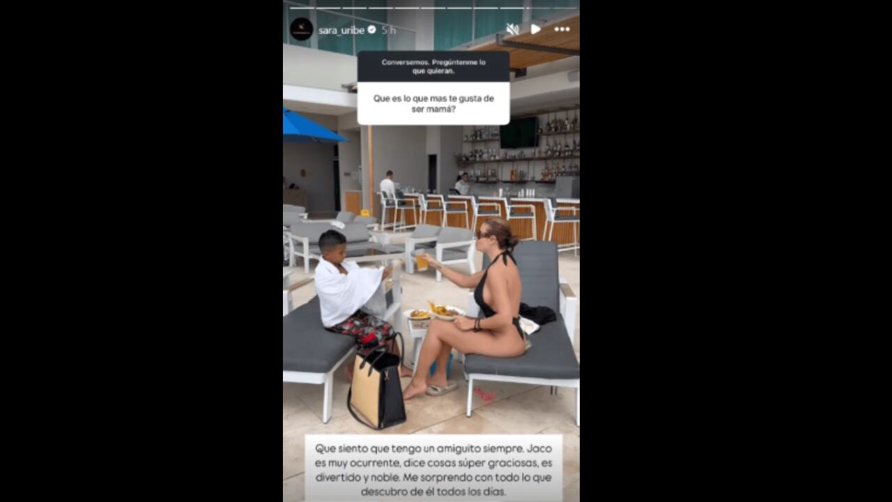 Sara Uribe habló sobre su hijo.