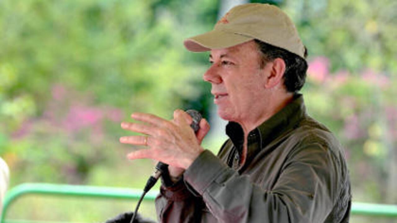 El presidente Juan Manuel Santos durante su discurso en la conmemoración de los 25 años de la tragedia de Armero.