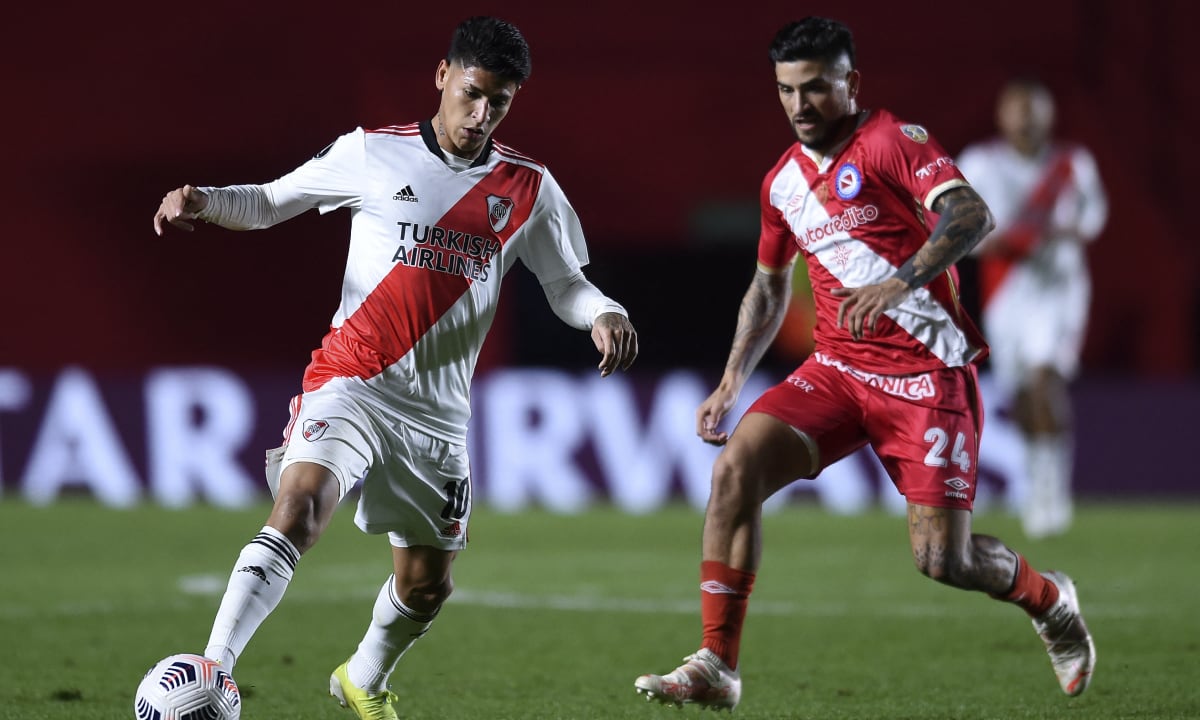 Jorge Carrascal fue una de las figuras en el último partido de River Plate. Foto: Marcelo Endelli / POOL / AFP