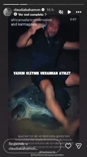 Claudia Bahamón expuso delicado tema con tortugas maltratadas