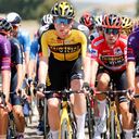 Cycling: Vuelta Espana 2021 / La Vuelta 2021 /.Etapa 2/ Stage 2 /.Bunch / Peloton /.GESINK, Robert (NED) Jumbo Visma.ROGLIC, Primoz (SLO) Jumbo Visma /.Caleruega VIII Centenario de Santo Domingo de Guzman - Burgos Gamonal 166,7 Km /.Burgos 15-08-2021/ .Vuelta Espana 2021 / La Vuelta 2021 / Etapa 2/ Stage 2 /.Luis Angel Gomez ©PHOTOGOMEZSPORT2021..