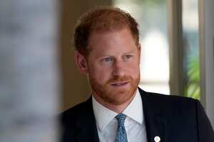 Britain's Prince Harry arrives to attend the WellChild Awards ceremony in London, Thursday, Sept. 7, 2023 on the eve of the first anniversary of Queen Elizabeth II's death. The event celebrates inspirational young people living with serious illnesses. (AP Photo/Kirsty Wigglesworth)