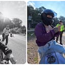 La motociclista publicó en redes sociales el momento en el que relató lo ocurrido durante el puesto de control.