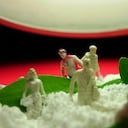 Obra: Paisajes escamosos- Trabajo con las uñas, Édinson Quiñones, 2012 - 2019.