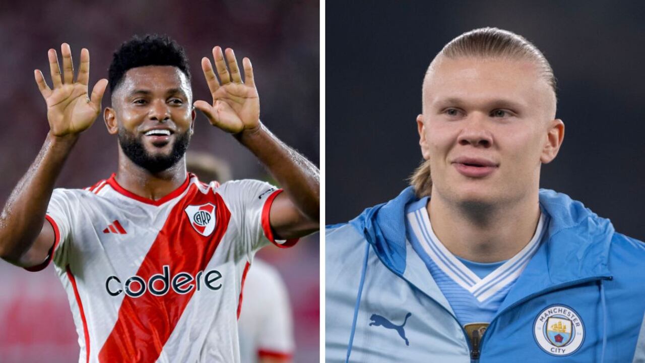 Foto sobre Borja y Haaland se hace viral.