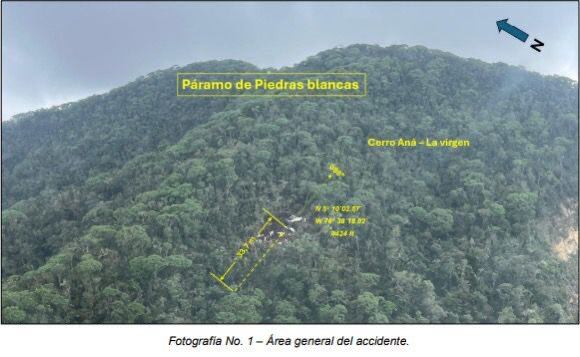 Informe Final refleja los resultados de la investigación técnica
adelantada por la Autoridad AIG de Colombia en el Cerro Aná - La Virgen – Urrao / Antioquia.