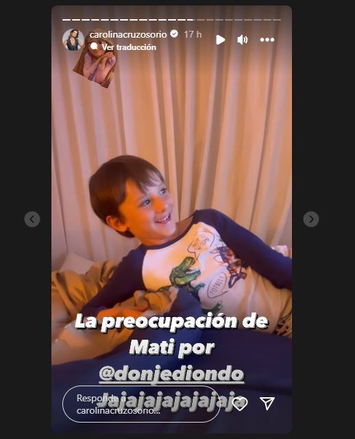 Carolina Cruz historia fue sorprendida por su hijo