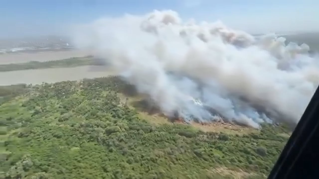Incendio en Isla de Salamanca.